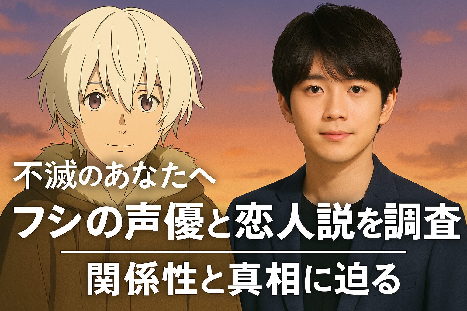 不滅のあなたへ フシの声優と恋人説を調査|関係性と真相に迫る | アニきゅん
