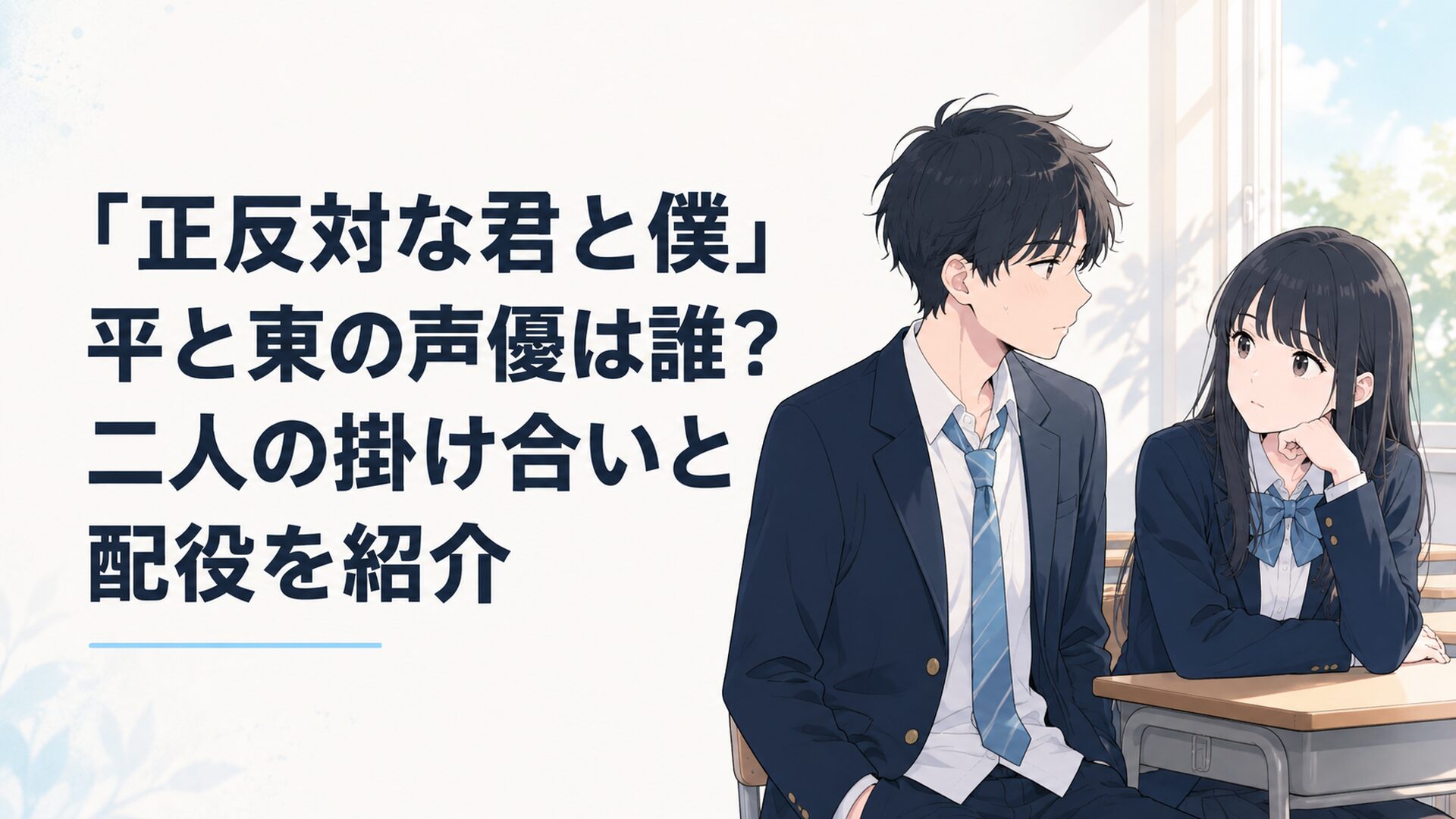 放課後の教室で互いを意識しながら言葉を交わす平と東