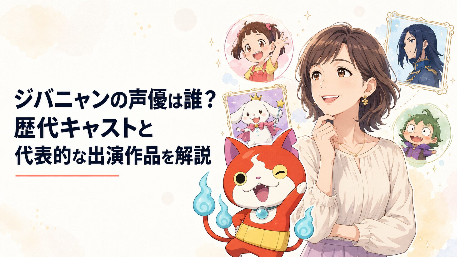 ジバニャンを演じる小桜エツコと歴代の代表キャラクターを振り返る場面